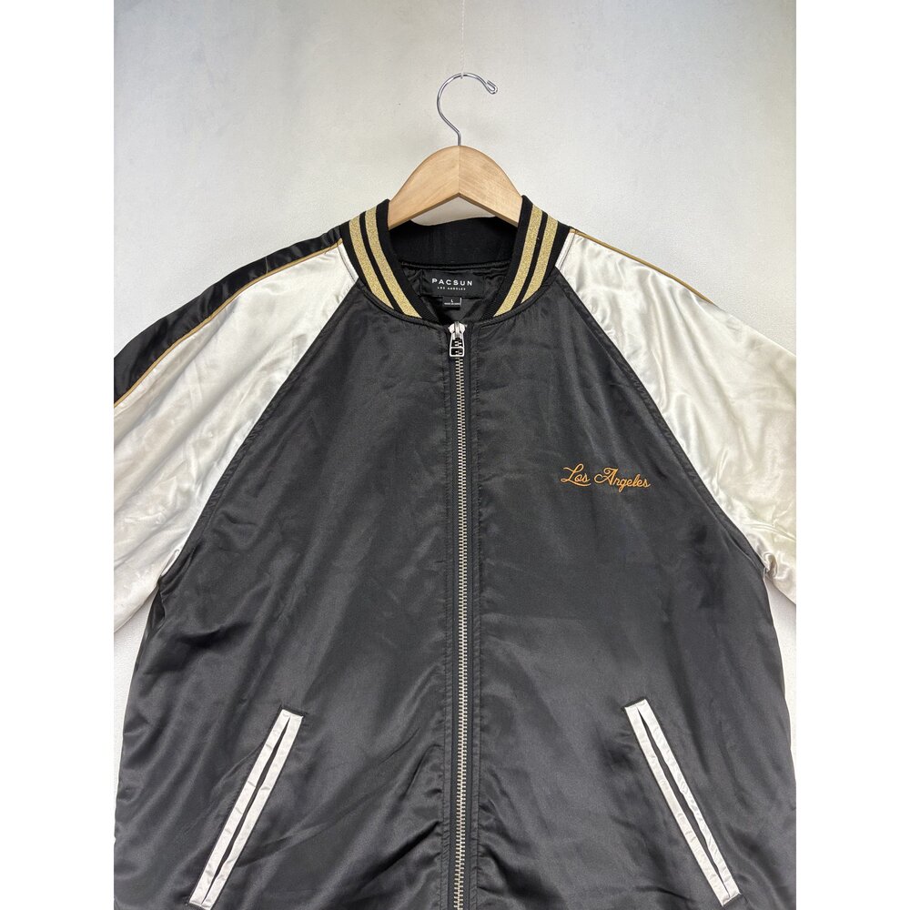 Pacsun Los Angeles Satin Varsity Bomber Jacket Size L - Picture 5 of 11
